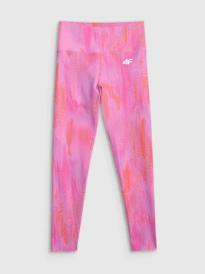 4F Legginsy treningowe szybkoschnące damskie - różowe L
