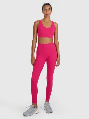 4F Legginsy treningowe szybkoschnące damskie - różowe M
