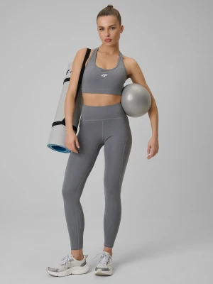 4F Legginsy treningowe szybkoschnące damskie - szare L