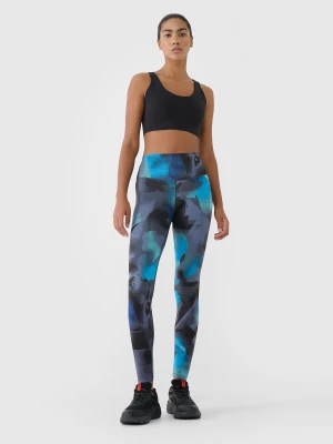 4F Legginsy treningowe z wysokim stanem damskie - multikolor XS