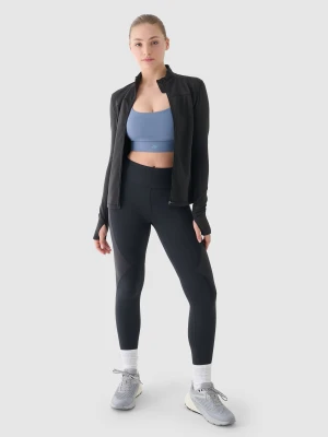 4F Legginsy treningowe z wysokim stanem damskie - szare S