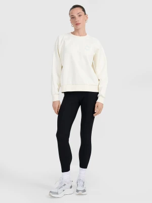 4F Legginsy z prążkowanej dzianiny damskie - czarne M