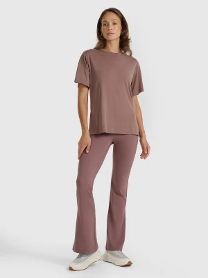 4F Legginsy z rozszerzanymi nogawkami damskie - brązowe S