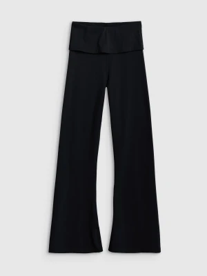 4F Legginsy z rozszerzanymi nogawkami damskie - czarne XL
