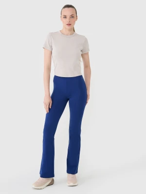 4F Legginsy z rozszerzanymi nogawkami damskie - granatowe S
