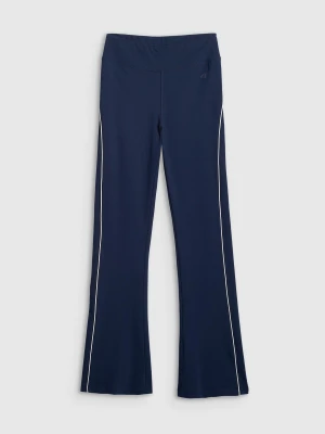 4F Legginsy z rozszerzanymi nogawkami damskie - granatowe XXL