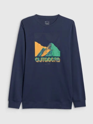 4F Longlseeve z nadrukiem męski - granatowy S