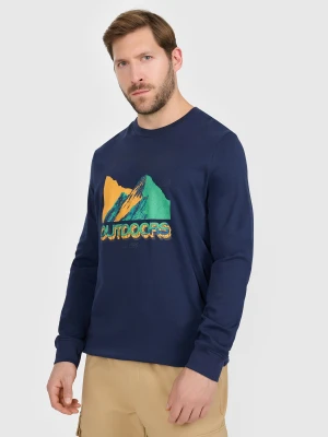 4F Longlseeve z nadrukiem męski - granatowy M