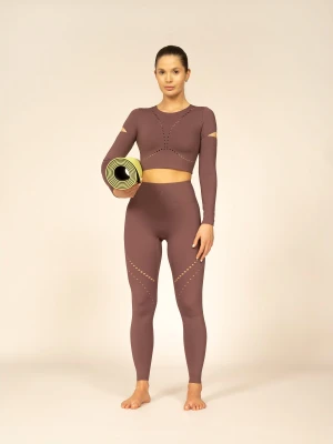 4F Longsleeve crop-top treningowy z materiałów z recyklingu damski 4F x Anna Lewandowska S