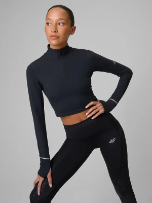 4F Longsleeve do biegania szybkoschnący damski - czarny M