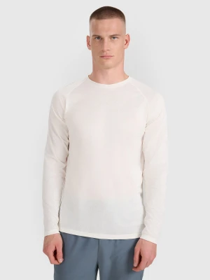 4F Longsleeve do biegania szybkoschnący męski - biały S