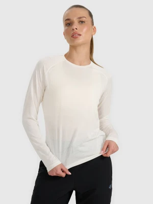 4F Longsleeve do biegania w terenie szybkoschnący damski - biały XS