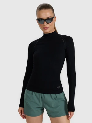 4F Longsleeve do biegania w terenie szybkoschnący damski - czarny XS/S