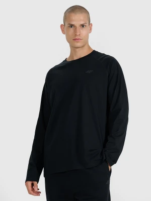 4F Longsleeve oversize gładki męski - czarny S