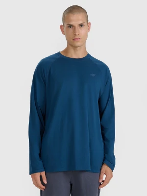 4F Longsleeve oversize gładki męski - granatowy XXL