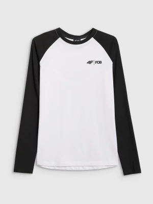 4F Longsleeve regular damski - biały XL