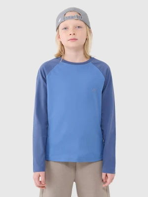 4F Longsleeve regular gładki chłopięcy - niebieski 164 (13-14 lat)