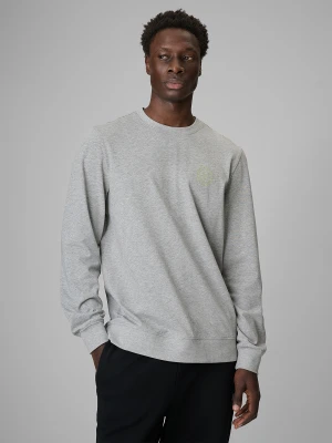 4F Longsleeve regular gładki męski - szary XXL