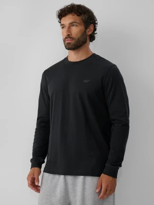 4F Longsleeve regular gładki męski - szary XXL