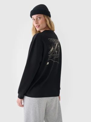 4F Longsleeve regular z nadrukiem damski - czarny XS