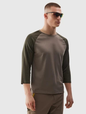 4F Longsleeve rowerowy szybkoschnący męski - brązowy S