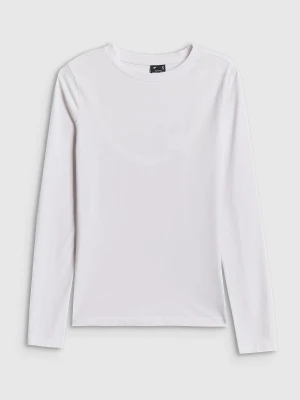 4F Longsleeve slim gładki damski - biały L