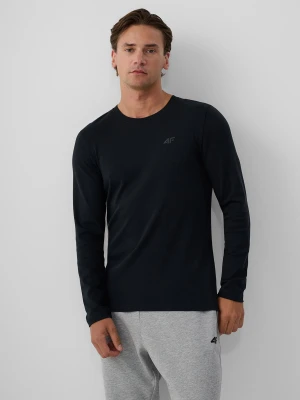 4F Longsleeve slim gładki męski - szary XXL