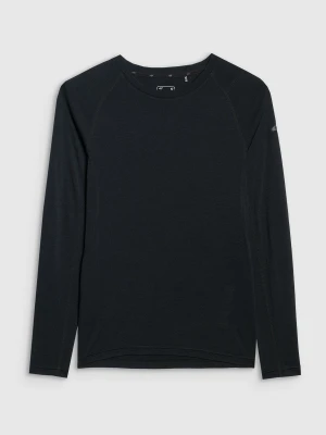4F Longsleeve trekkingowy szybkoschnący z wełną merino damski - czarny S
