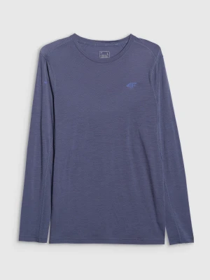 4F Longsleeve trekkingowy szybkoschnący z wełną merino męski - granatowy XXL