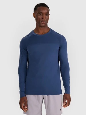 4F Longsleeve treningowy bezszwowy męski - granatowy S/M