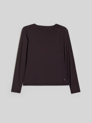 4F Longsleeve treningowy slim szybkoschnący damski - brązowy M