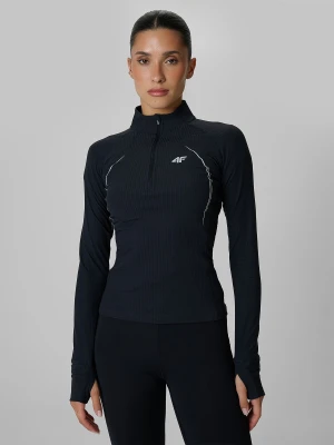 4F Longsleeve treningowy slim szybkoschnący damski - czarny L