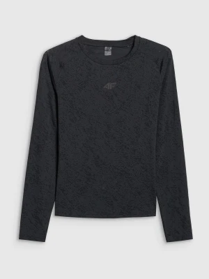 4F Longsleeve treningowy slim szybkoschnący damski - czarny XS
