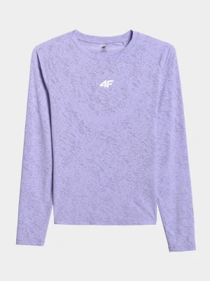 4F Longsleeve treningowy slim szybkoschnący damski - fioletowy M