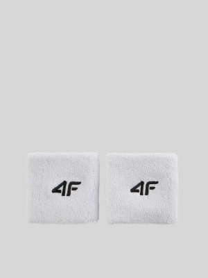 4F Opaski na nadgarstki tenisowe (2-pack) - białe Uniwersalny
