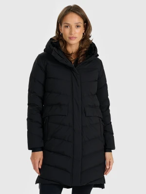 4F Płaszcz puchowy z wypełnieniem naturalnym damski - czarny XXL