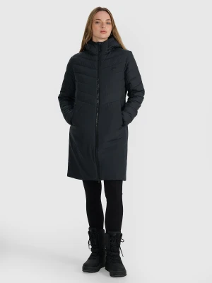 4F Płaszcz puchowy z wypełnieniem syntetycznym damski - czarny S