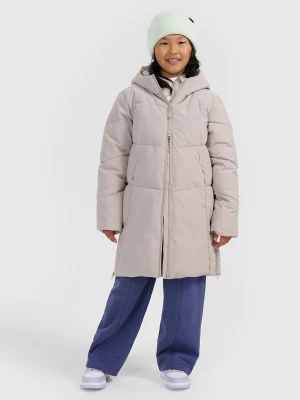 4F Płaszcz zimowy membrana 5000 dziewczęcy - beżowy 164 (13-14 lat)