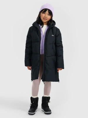 4F Płaszcz zimowy membrana 5000 dziewczęcy - czarny 122 (6-7 lat)