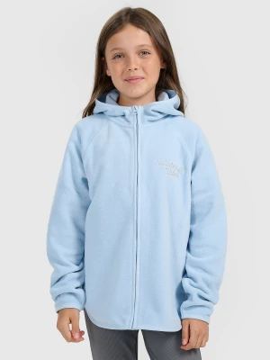 4F Polar loose z kapturem dziewczęcy - niebieski 146 (10-11 lat)