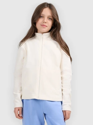 4F Polar regular bez kaptura dziewczęcy - biały 128 (7-8 lat)