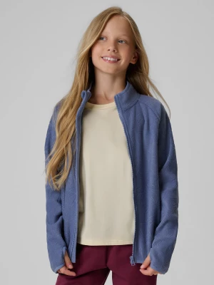 4F Polar regular ze stójką dziewczęcy - denim 158 (12-13 lat) Granatowy