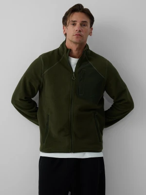4F Polar regular ze stójką męski - khaki L zielony