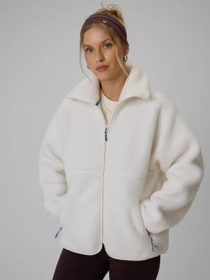 4F Polar sherpa loose ze stójką damski - biały XS