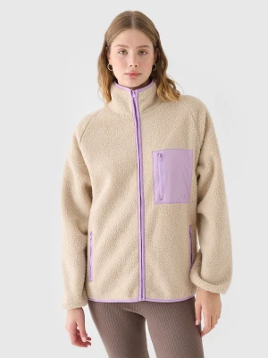 4F Polar sherpa ze stójką damski - beżowy L