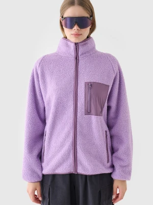 4F Polar sherpa ze stójką damski - fioletowy XL