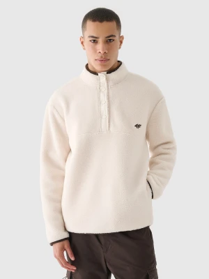 4F Polar sherpa ze stójką regular męski - biały XXL