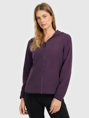 4F Polar slim z kapturem damski - fioletowy M