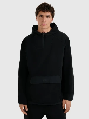 4F Polar z kapturem regular męski - czarny S