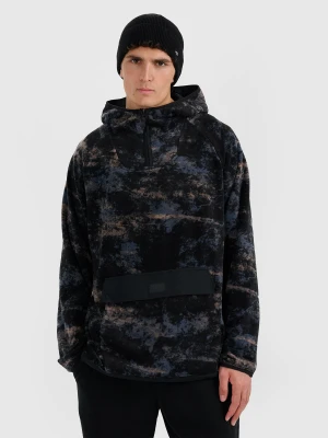 4F Polar z kapturem regular męski - multikolor XXL